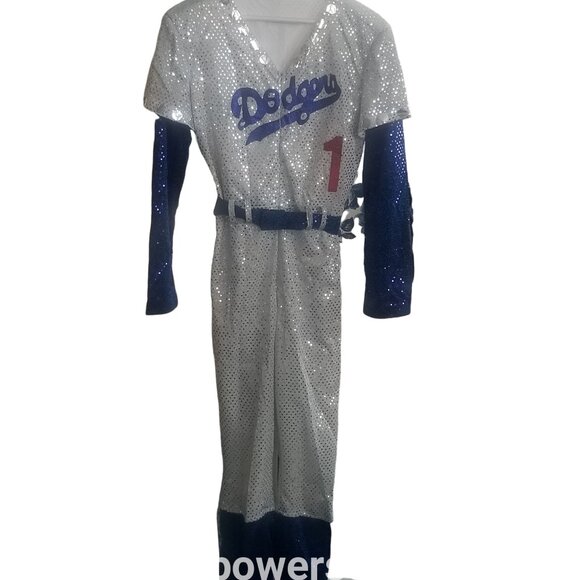 "Rocketman" Elton John Dodgers Sequin Baseball Uniform Costume Md - Picture 1 of 6
